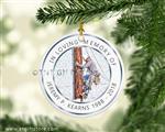 Power Lineman Memorial Porcelain Tree Ornament - Personalized - Choice of Three